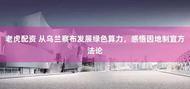 老虎配资 从乌兰察布发展绿色算力，感悟因地制宜方法论